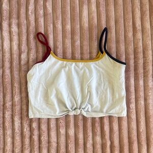Colorful Trim Crop Top